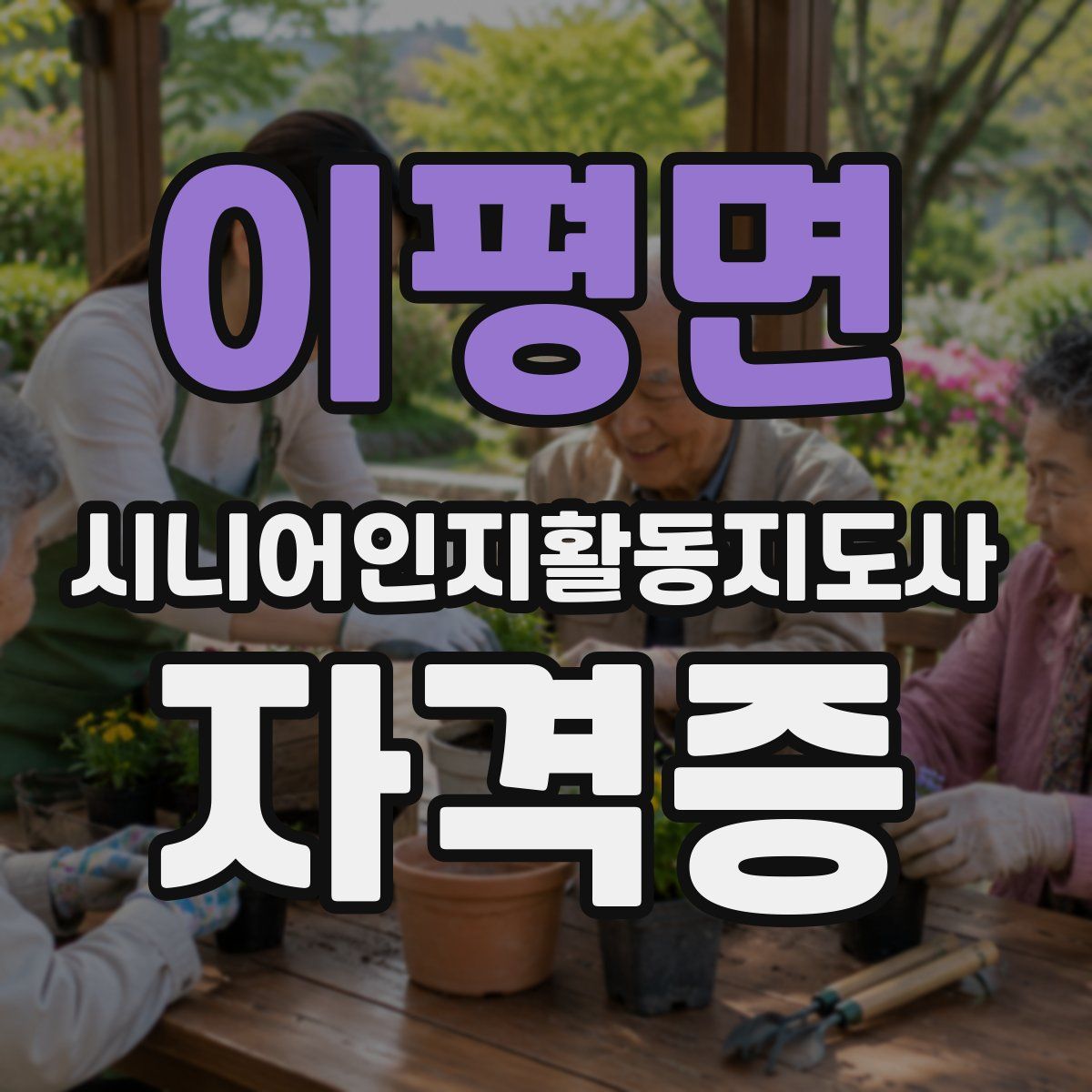 이평면 시니어인지활동지도사 자격증