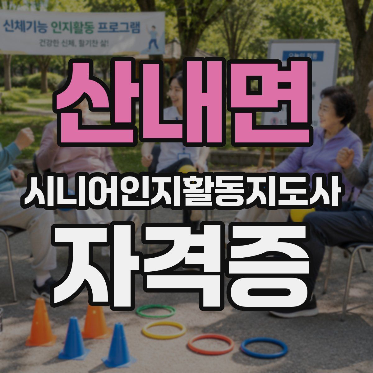 산내면 시니어인지활동지도사 자격증