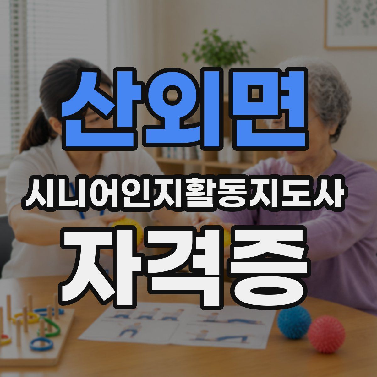산외면 시니어인지활동지도사 자격증