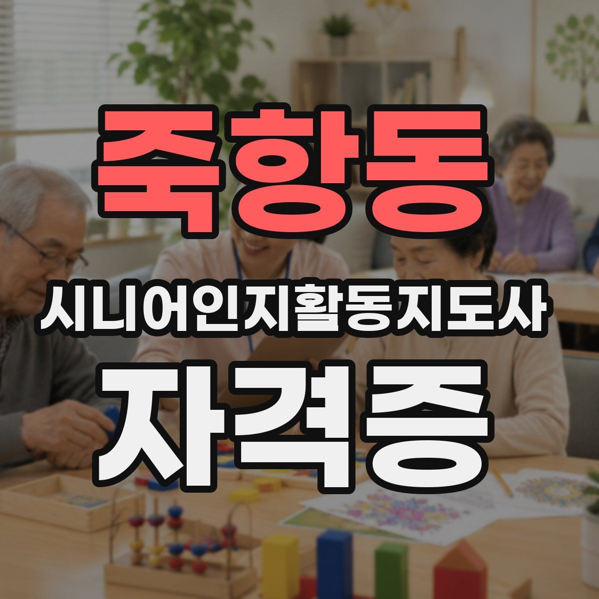 죽항동 시니어인지활동지도사 자격증