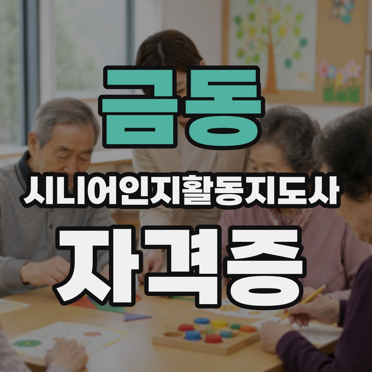 금동 시니어인지활동지도사 자격증