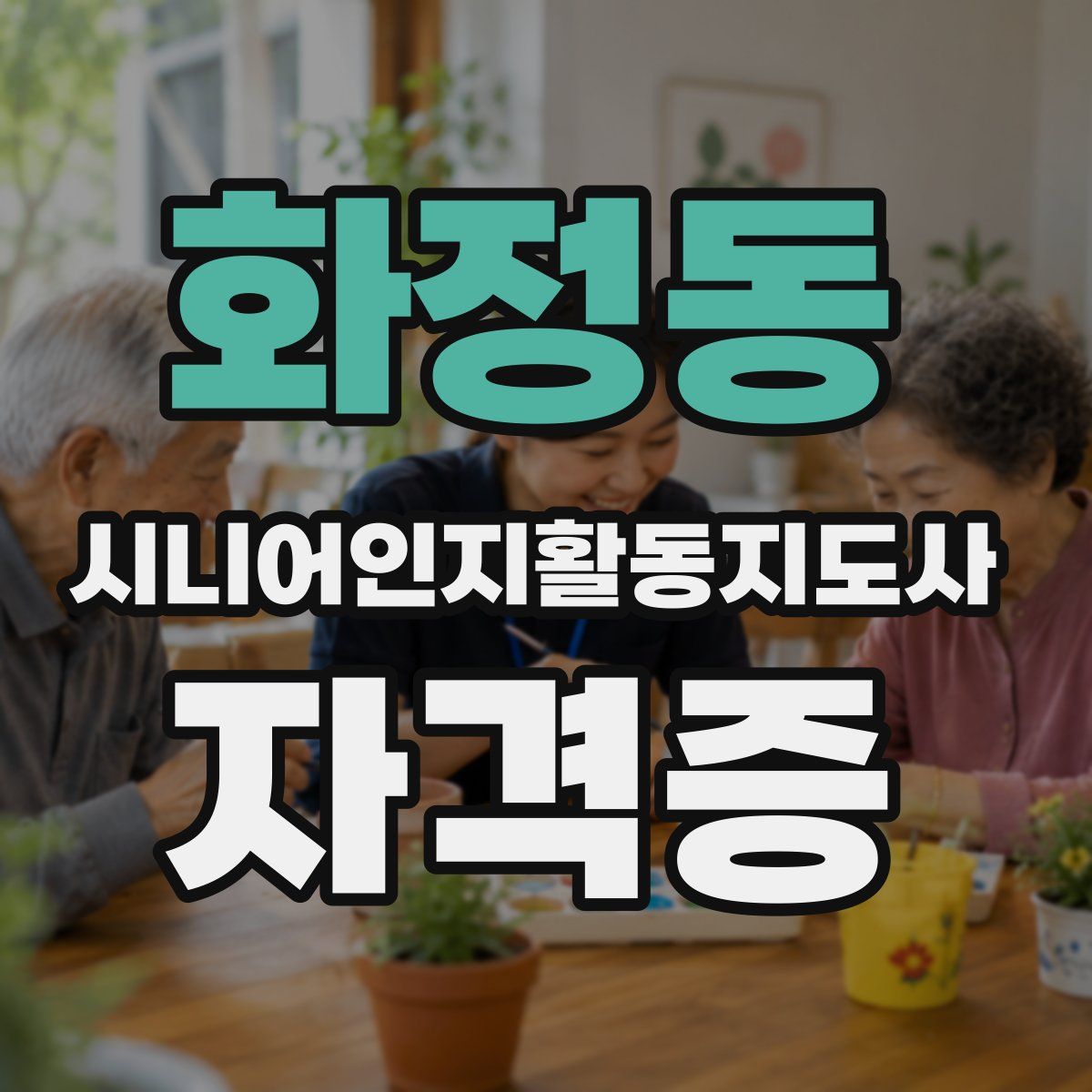 화정동 시니어인지활동지도사 자격증