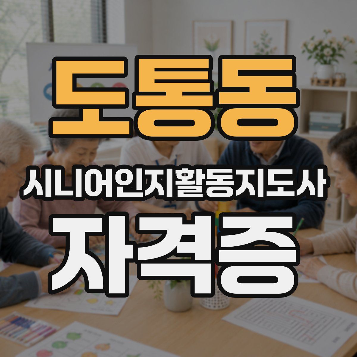 도통동 시니어인지활동지도사 자격증