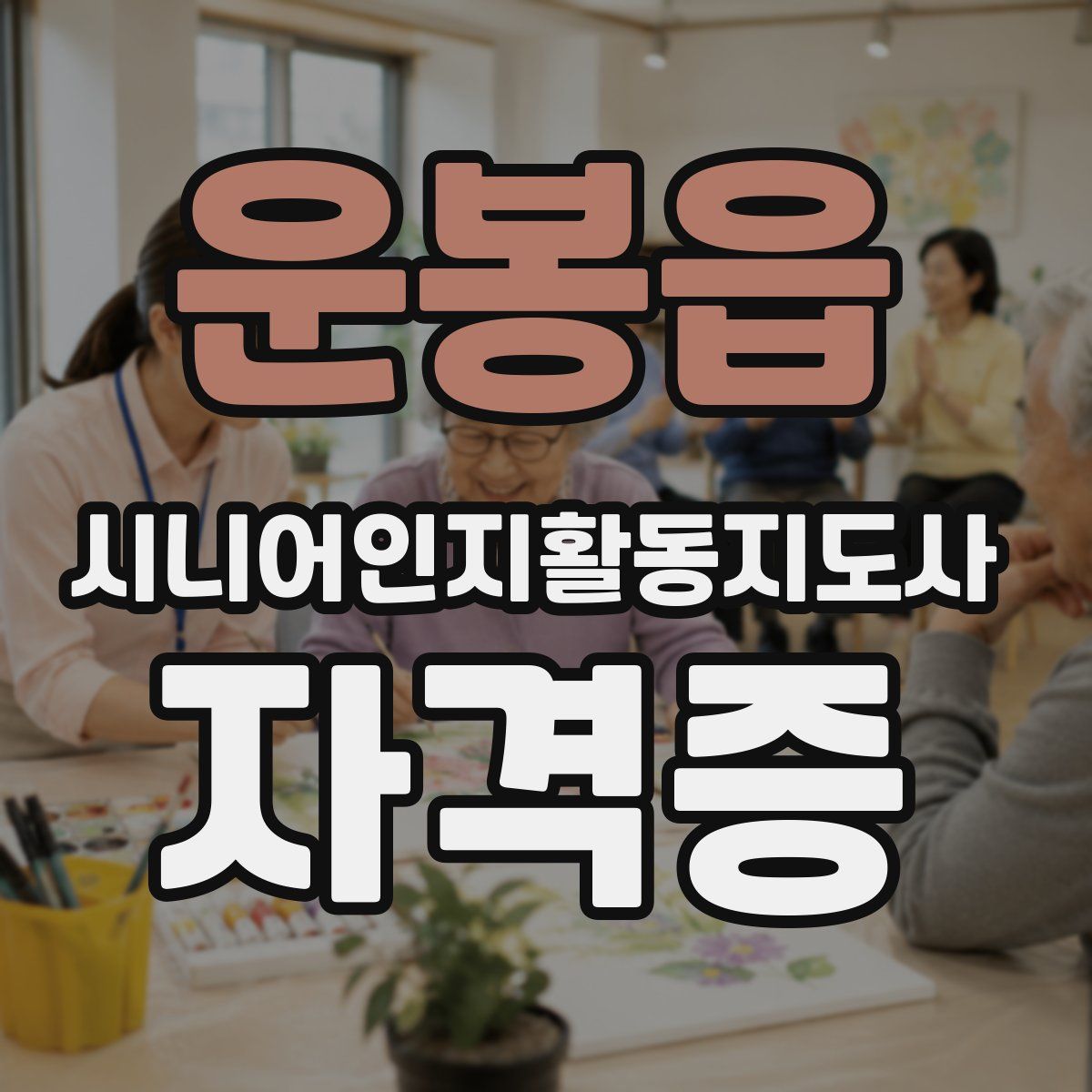 운봉읍 시니어인지활동지도사 자격증