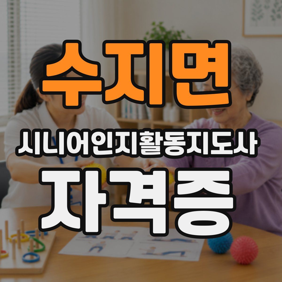 수지면 시니어인지활동지도사 자격증