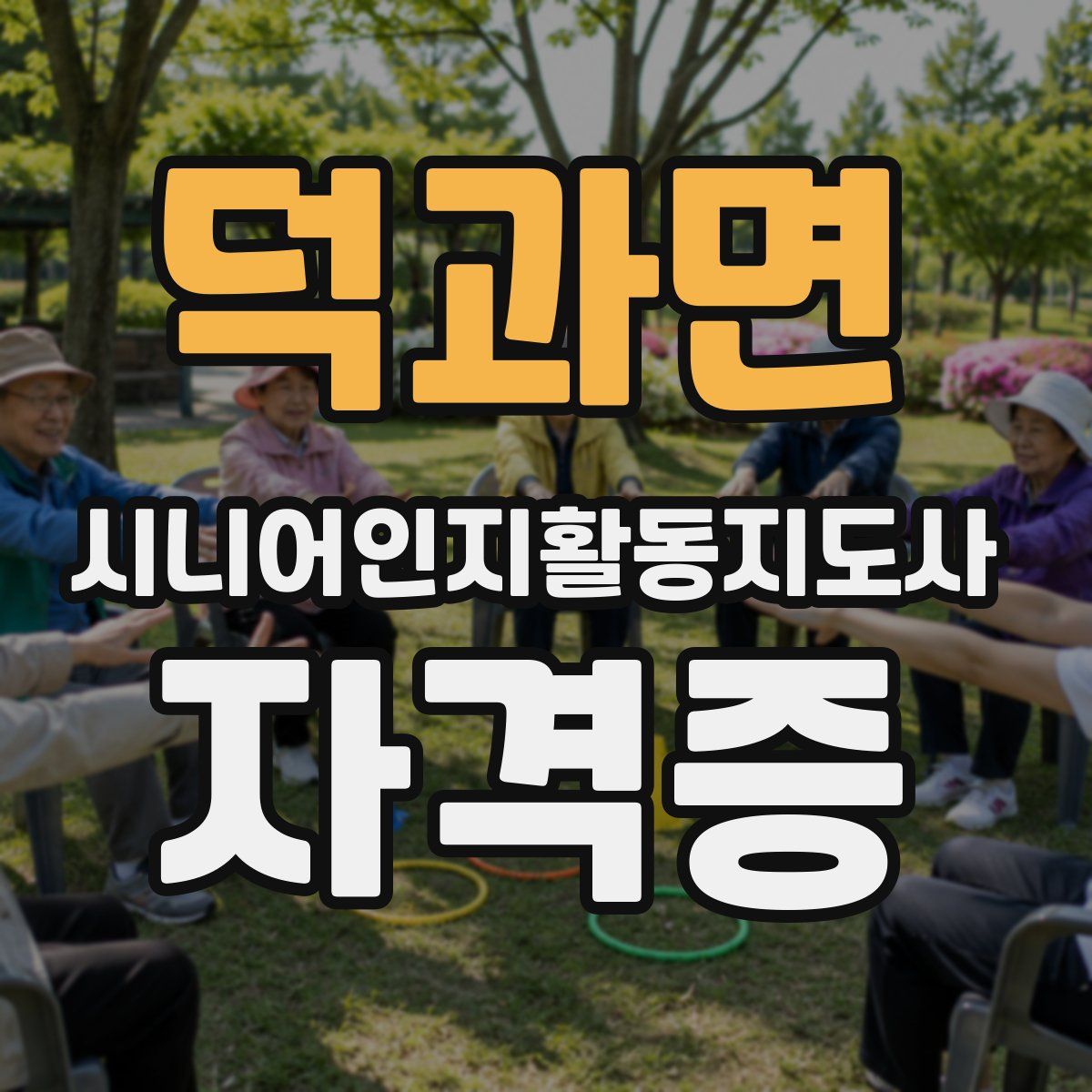 덕과면 시니어인지활동지도사 자격증