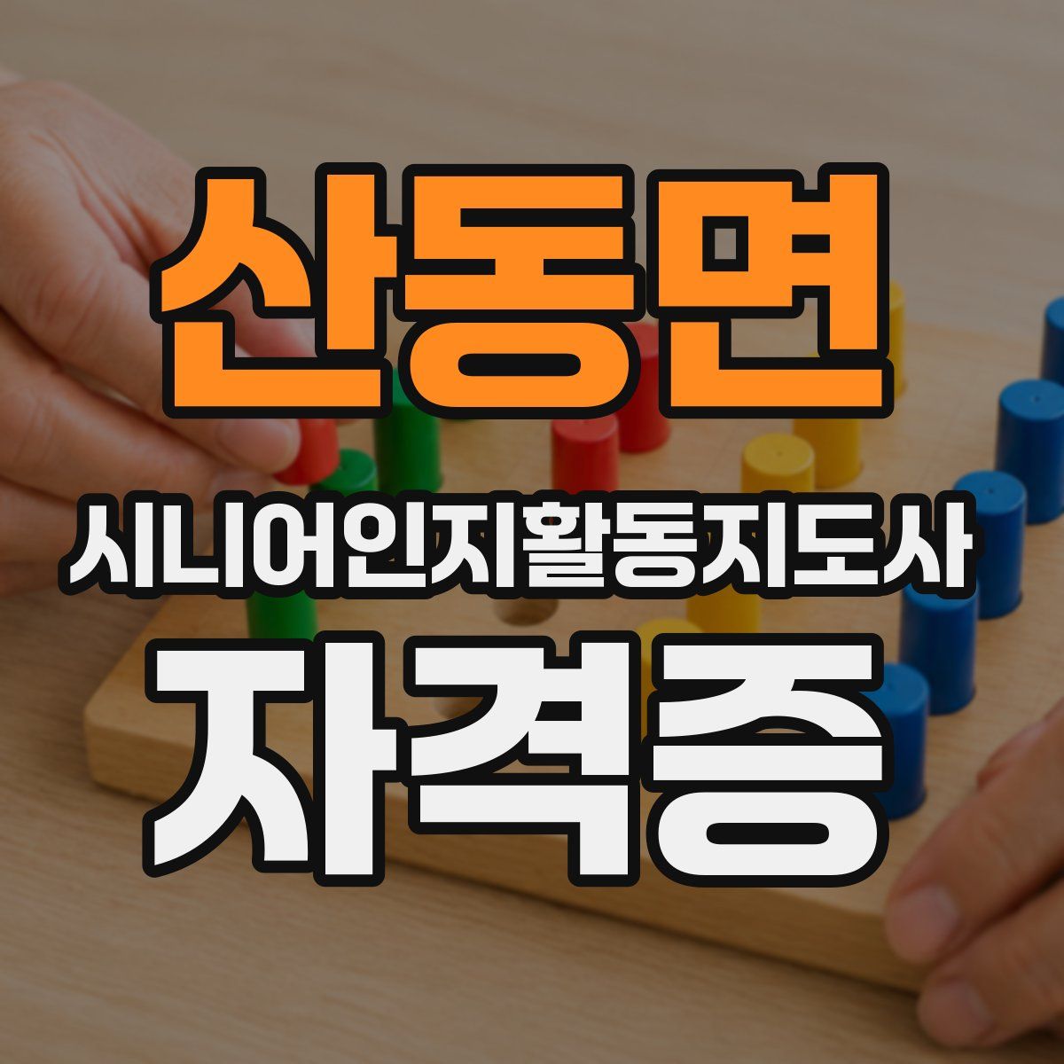 산동면 시니어인지활동지도사 자격증