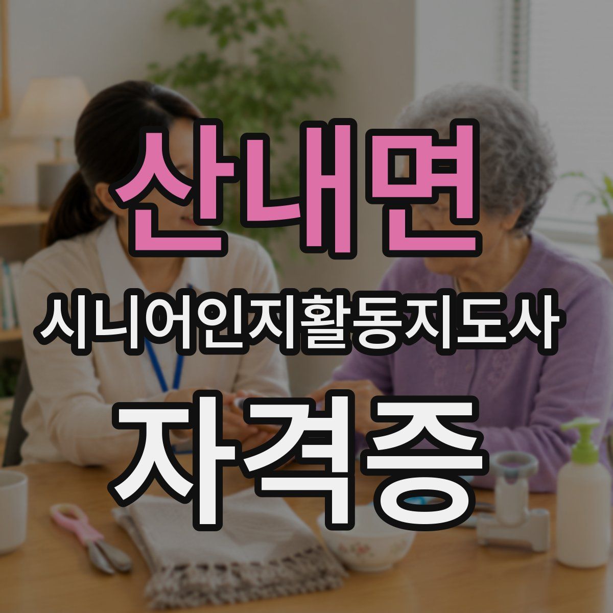 산내면 시니어인지활동지도사 자격증
