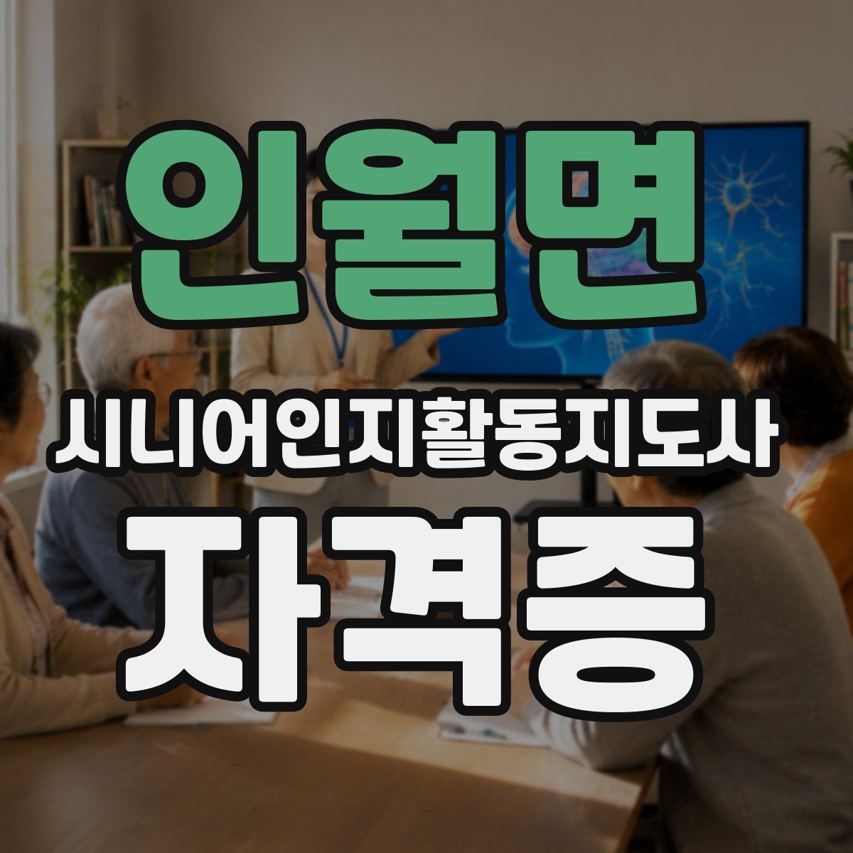 인월면 시니어인지활동지도사 자격증