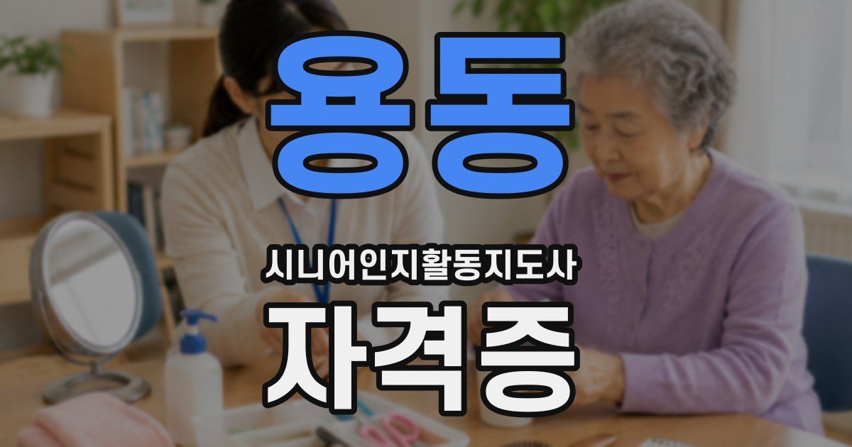 용동 시니어인지활동지도사 자격증