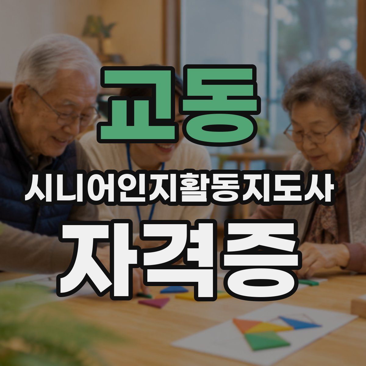 교동 시니어인지활동지도사 자격증