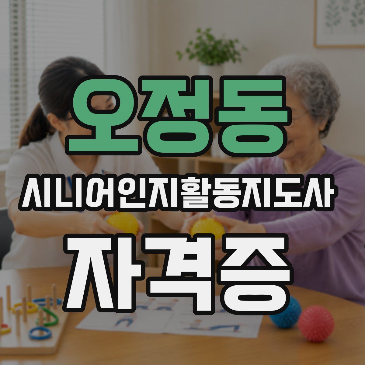 오정동 시니어인지활동지도사 자격증