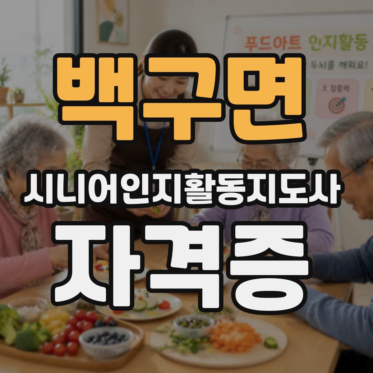 백구면 시니어인지활동지도사 자격증