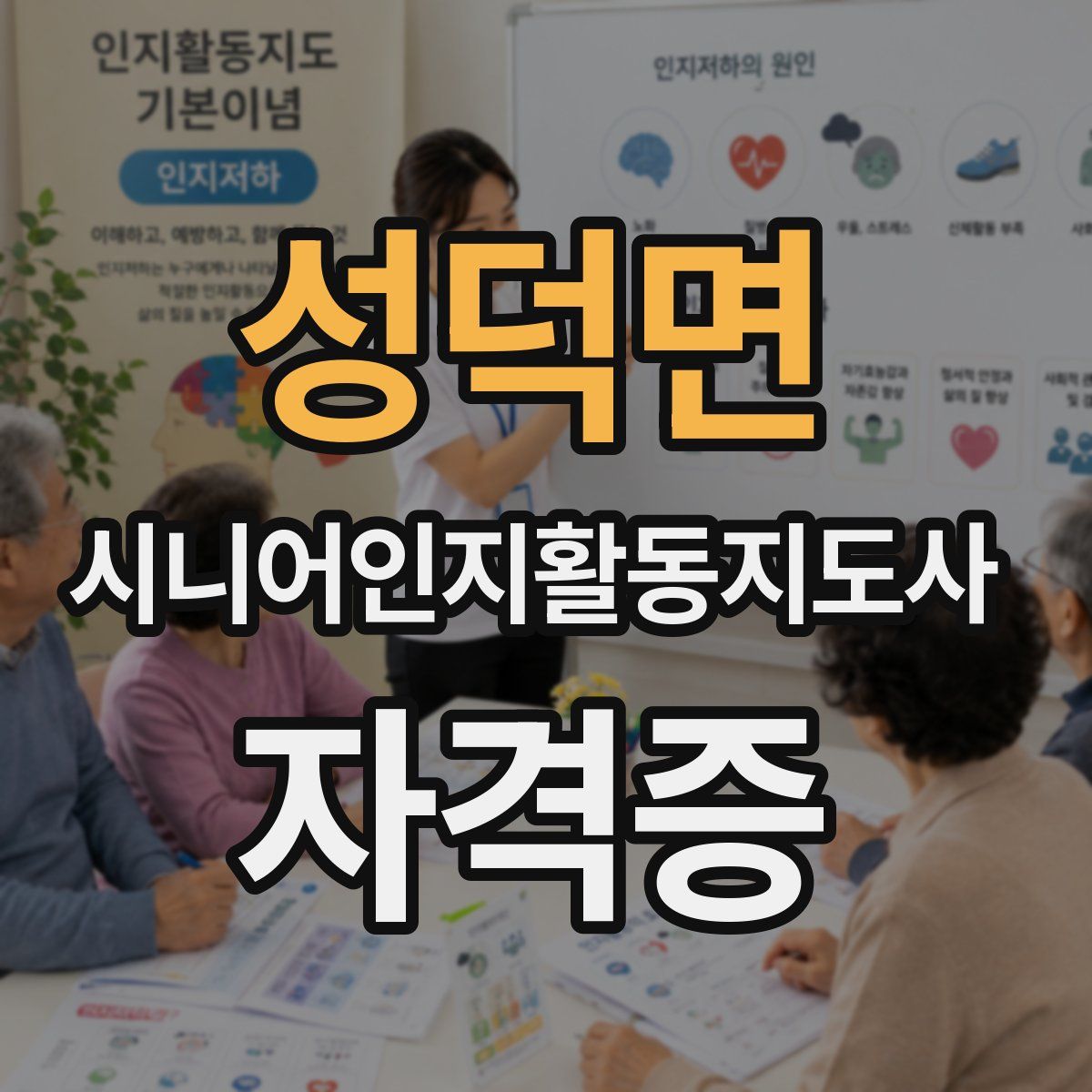 성덕면 시니어인지활동지도사 자격증
