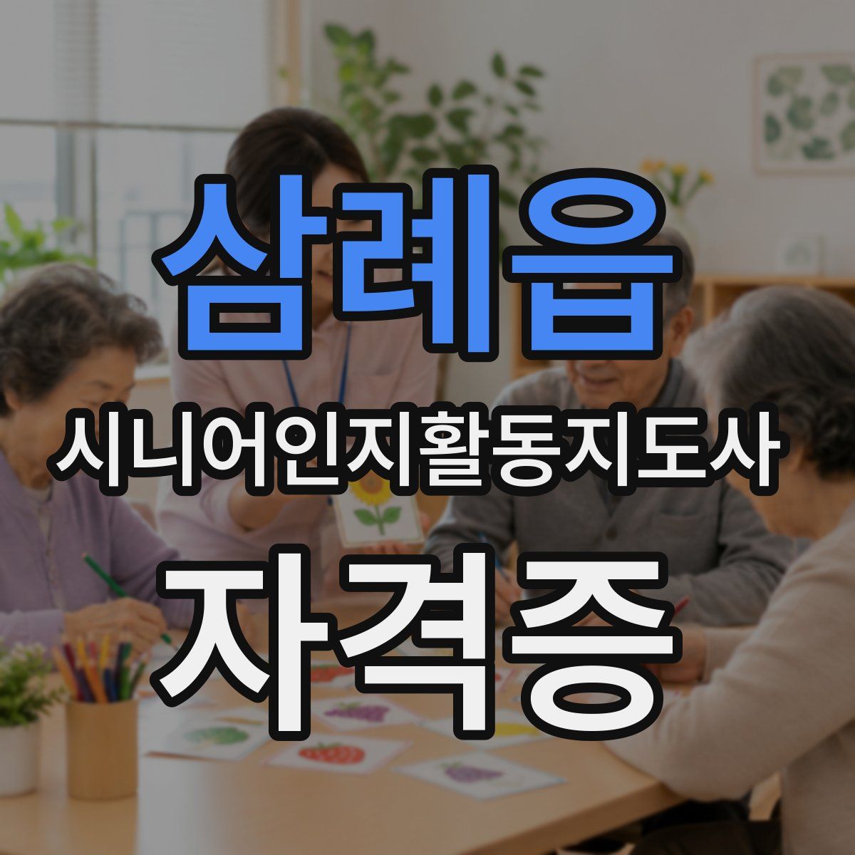 삼례읍 시니어인지활동지도사 자격증