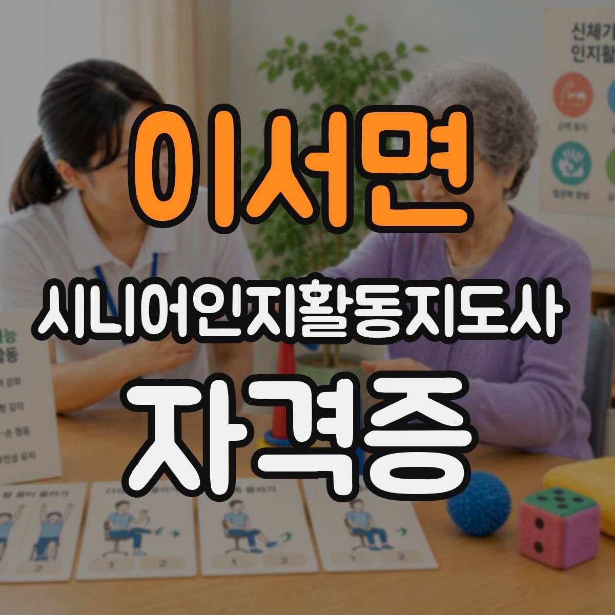 이서면 시니어인지활동지도사 자격증