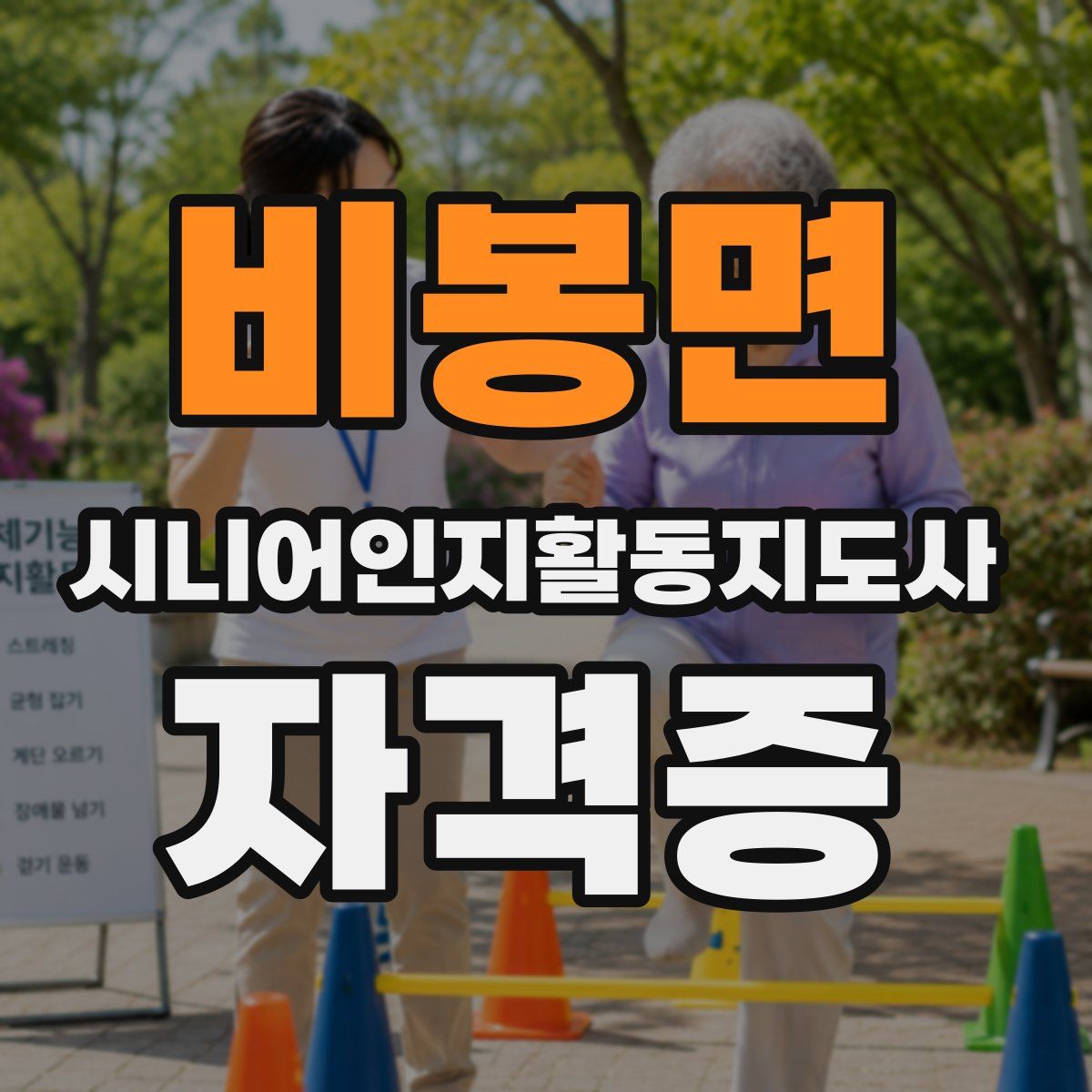 비봉면 시니어인지활동지도사 자격증