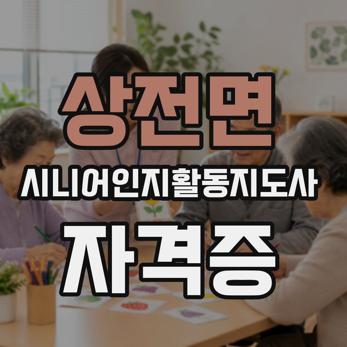 상전면 시니어인지활동지도사 자격증