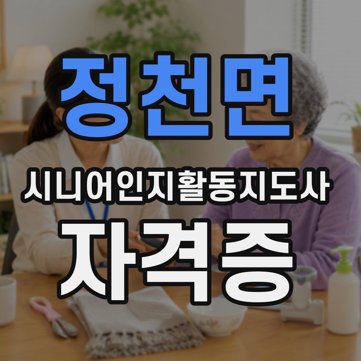 정천면 시니어인지활동지도사 자격증