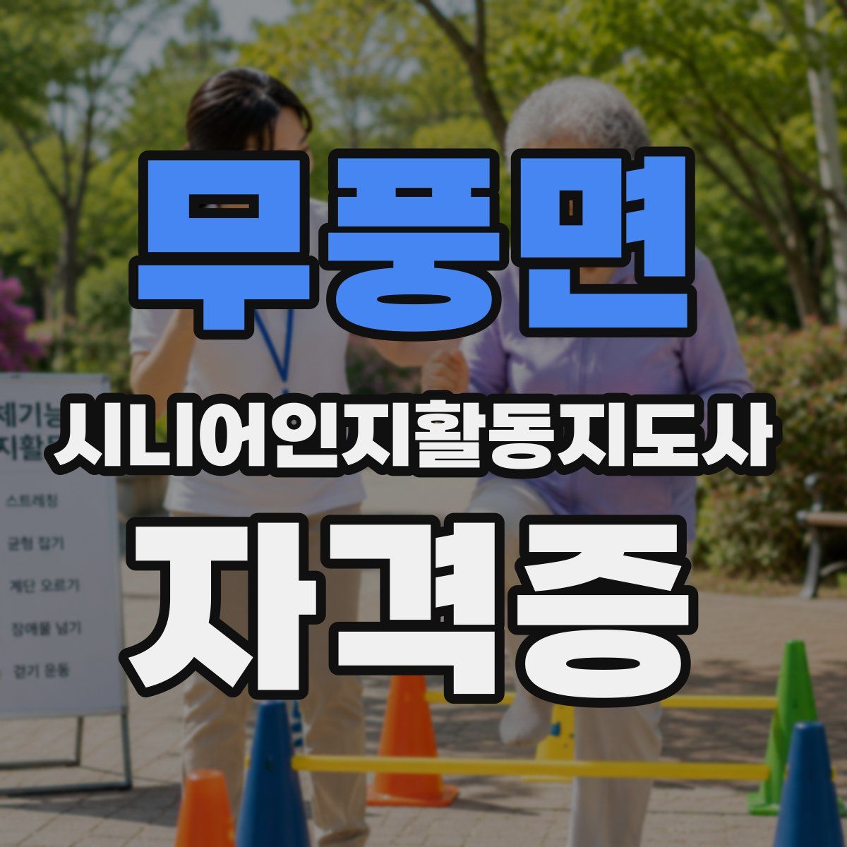 무풍면 시니어인지활동지도사 자격증