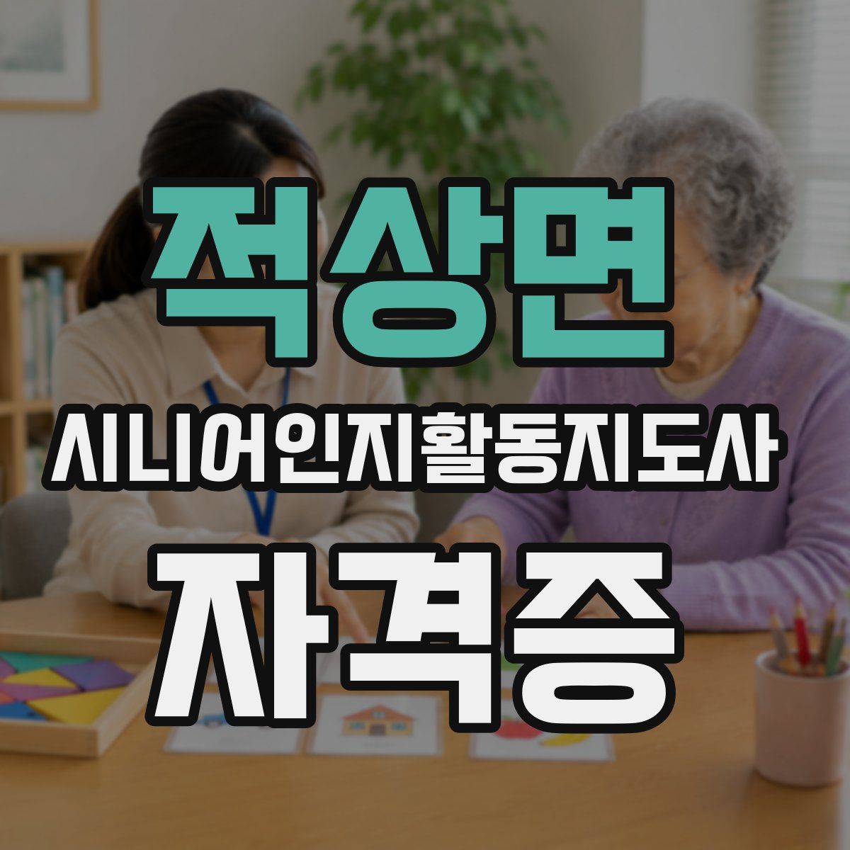 적상면 시니어인지활동지도사 자격증