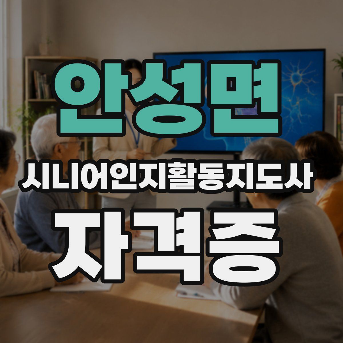 안성면 시니어인지활동지도사 자격증
