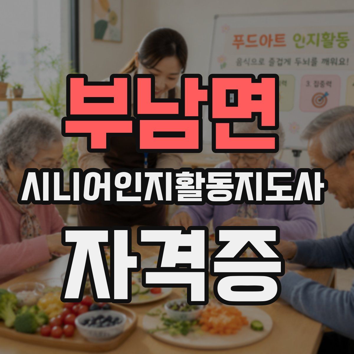 부남면 시니어인지활동지도사 자격증