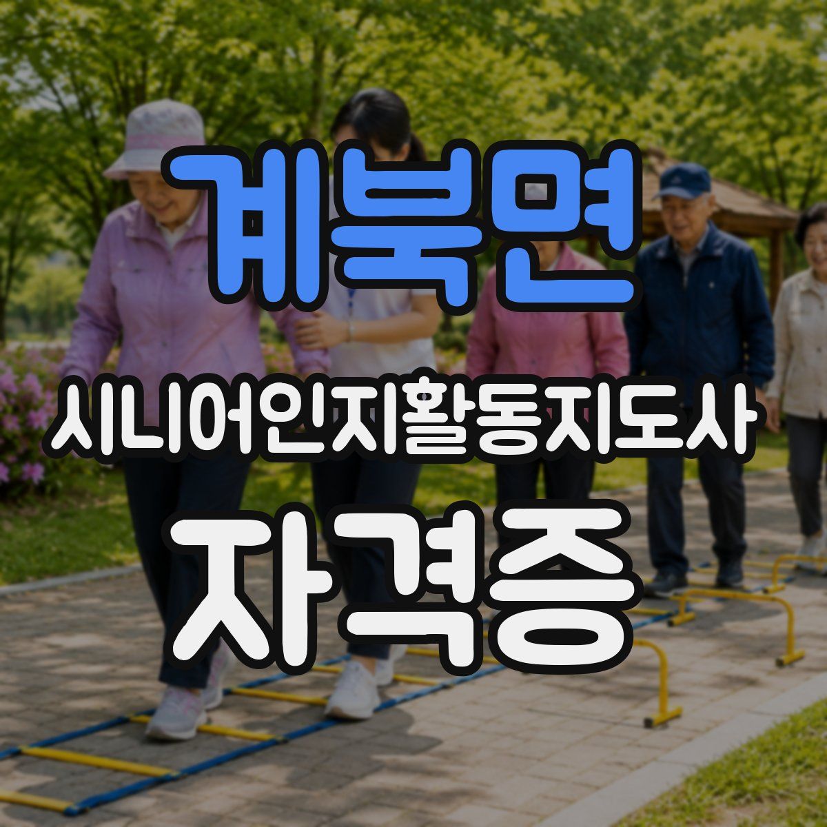 계북면 시니어인지활동지도사 자격증