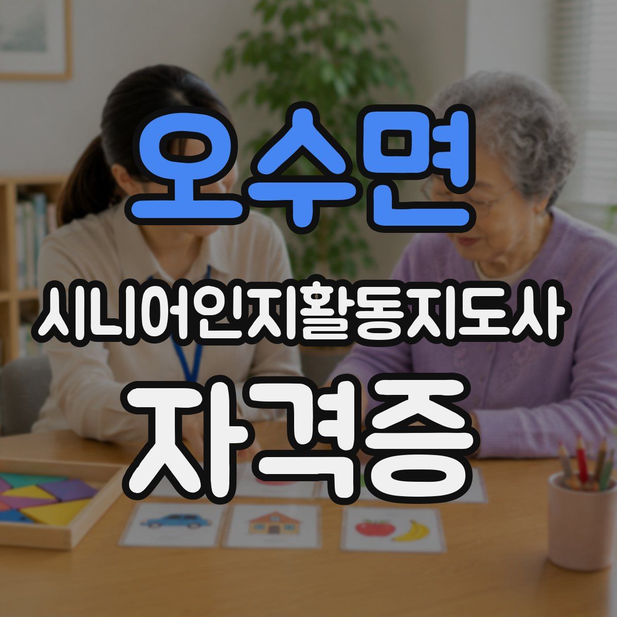 오수면 시니어인지활동지도사 자격증