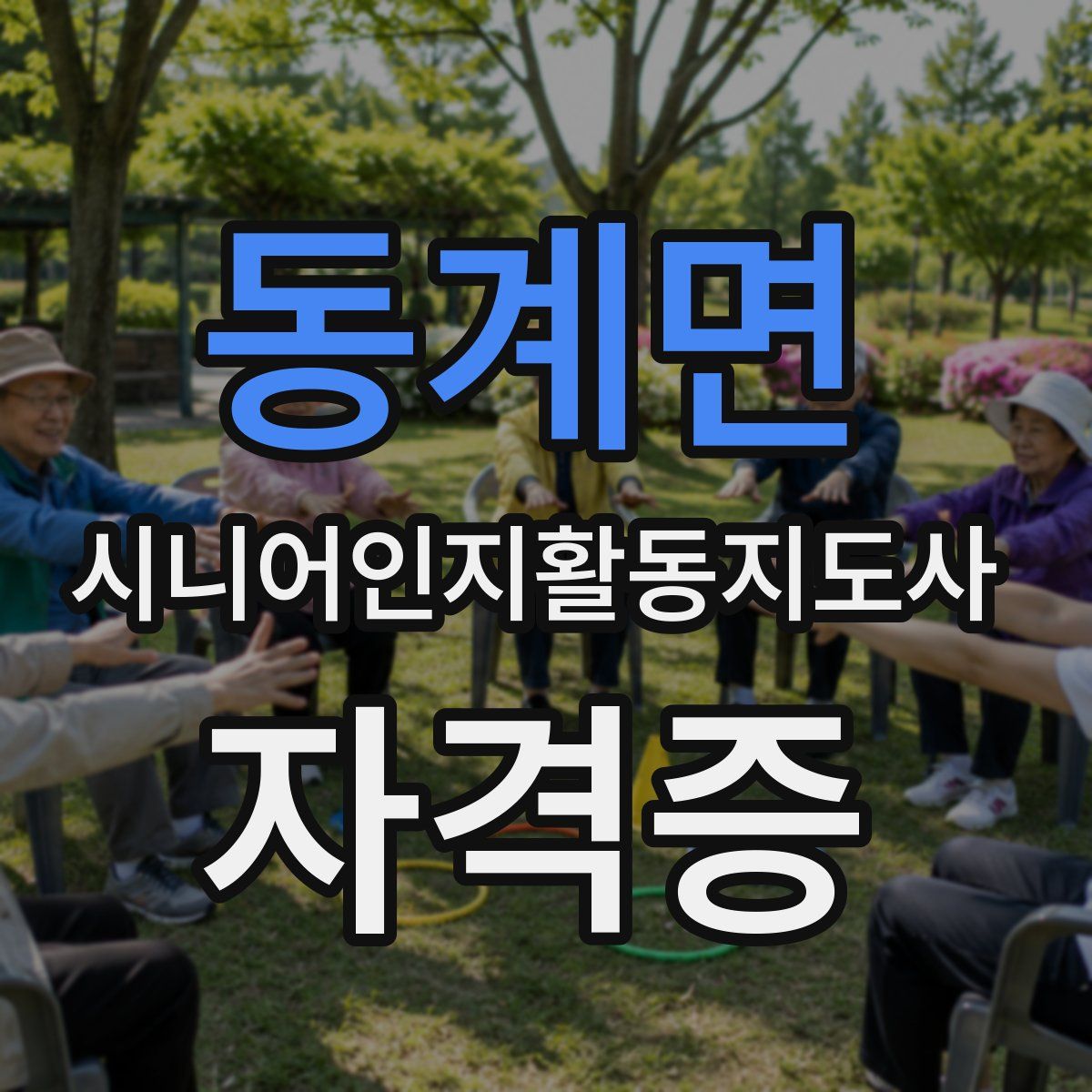 동계면 시니어인지활동지도사 자격증