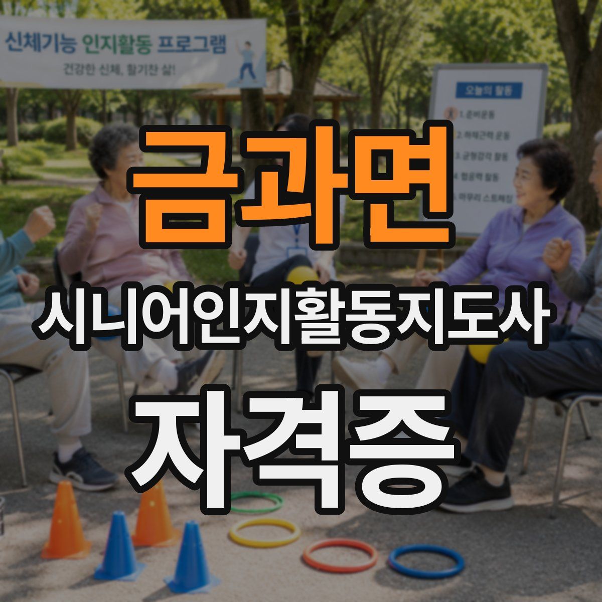 금과면 시니어인지활동지도사 자격증