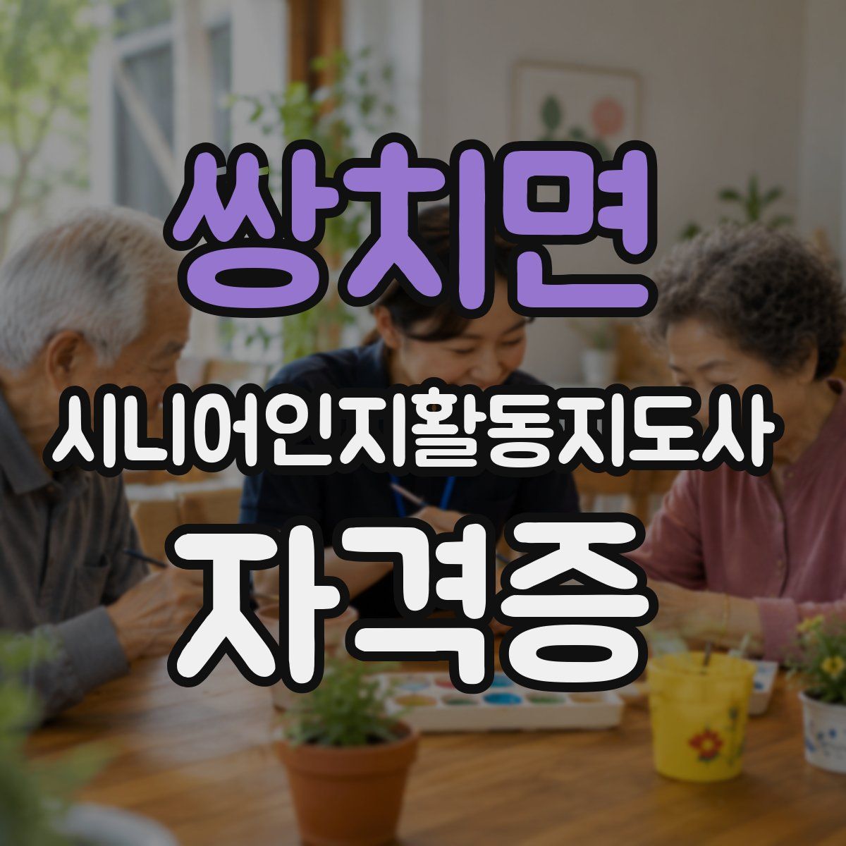 쌍치면 시니어인지활동지도사 자격증