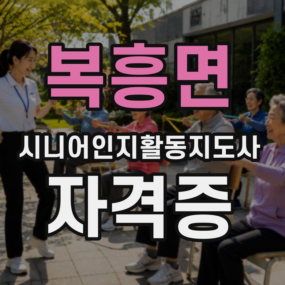 복흥면 시니어인지활동지도사 자격증