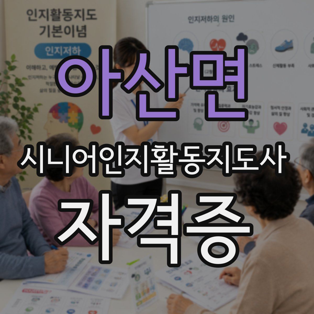 아산면 시니어인지활동지도사 자격증