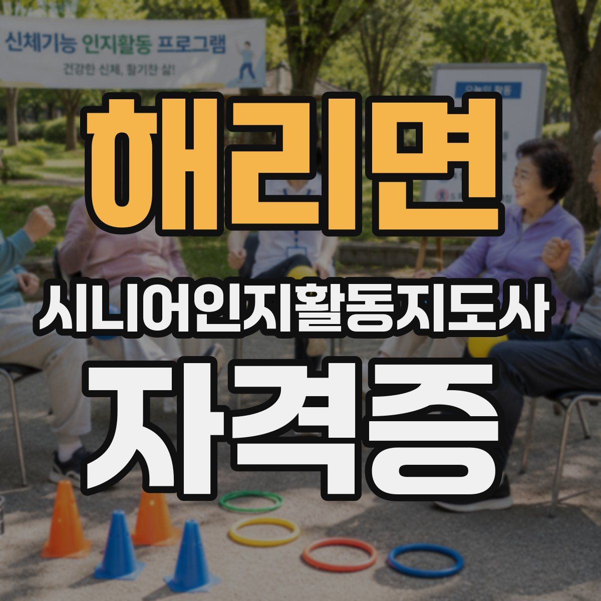 해리면 시니어인지활동지도사 자격증