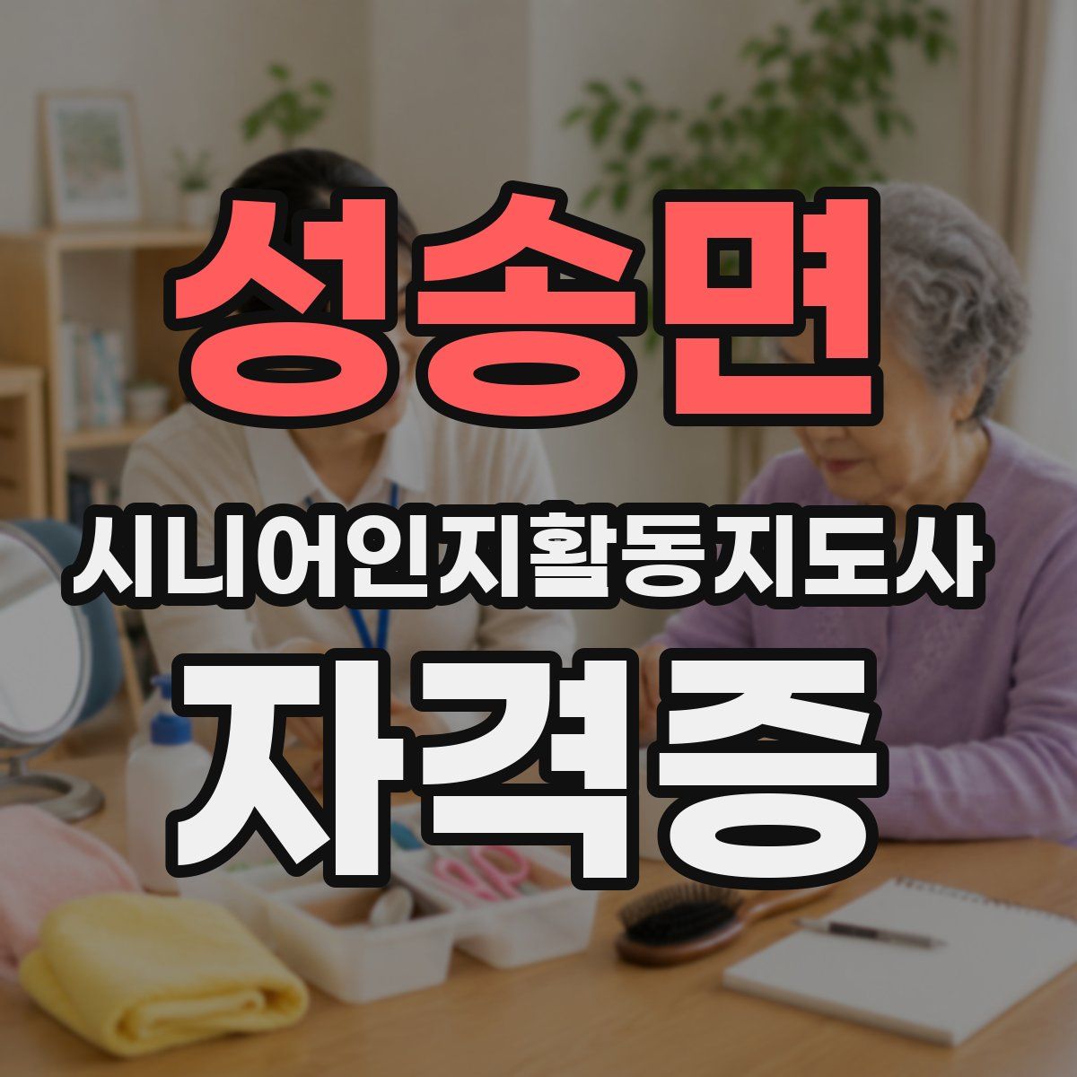 성송면 시니어인지활동지도사 자격증
