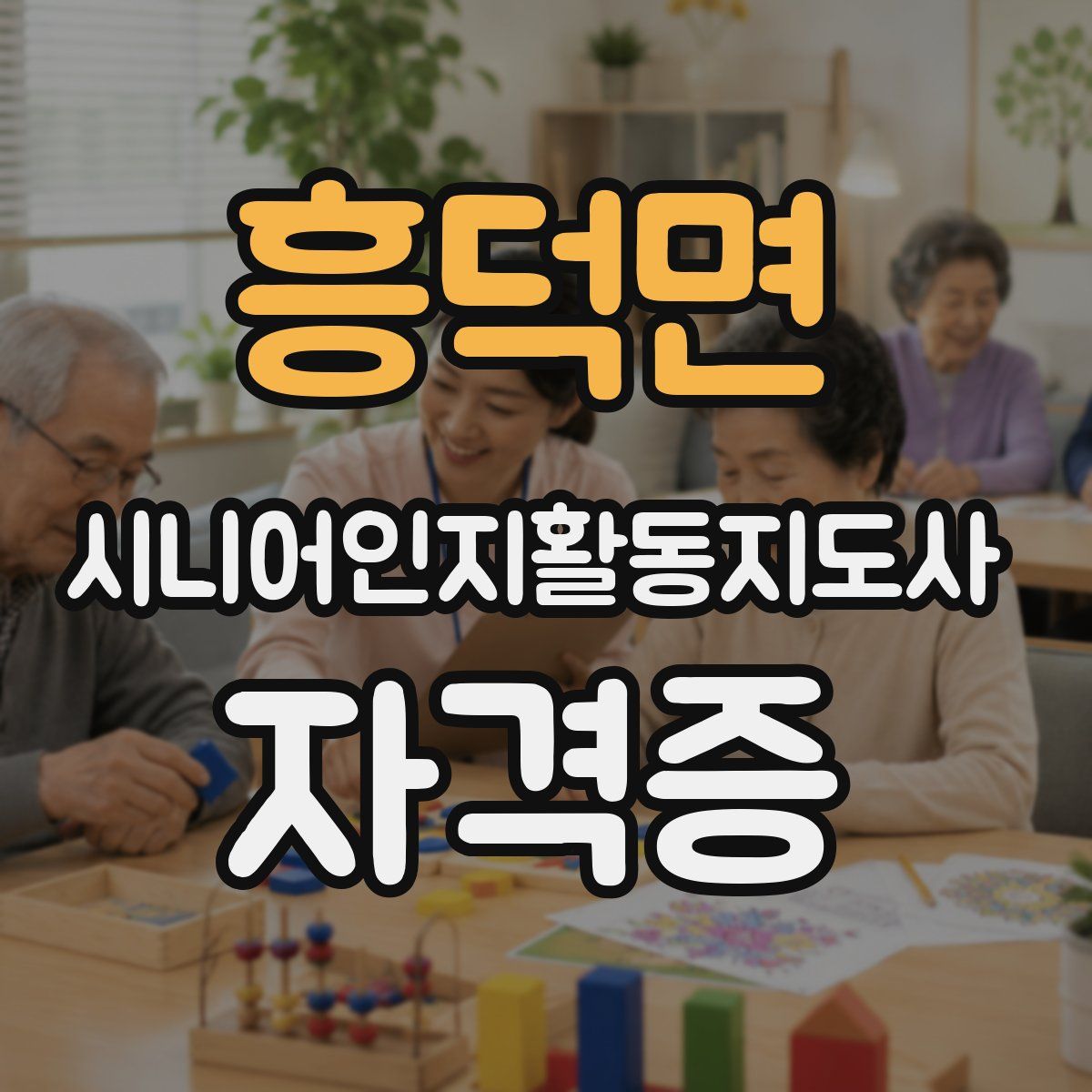 흥덕면 시니어인지활동지도사 자격증