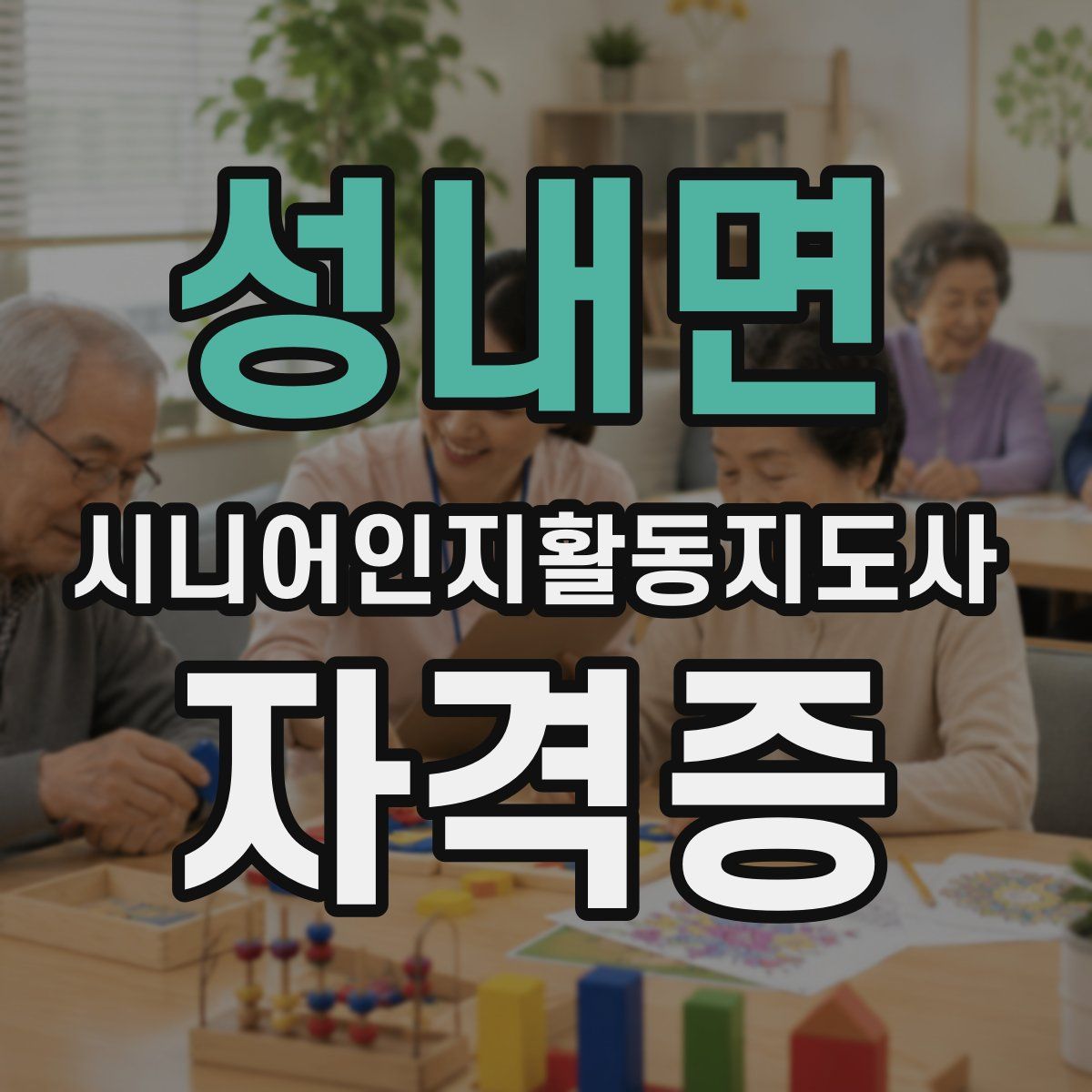 성내면 시니어인지활동지도사 자격증
