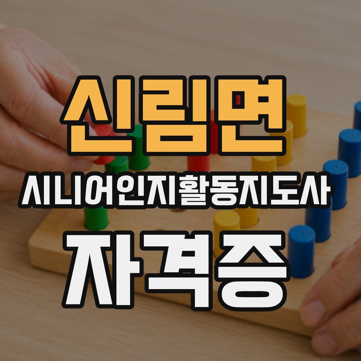 신림면 시니어인지활동지도사 자격증
