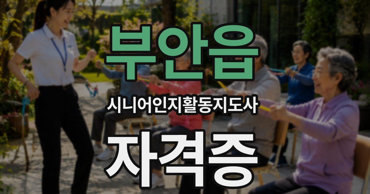 부안읍 시니어인지활동지도사 자격증