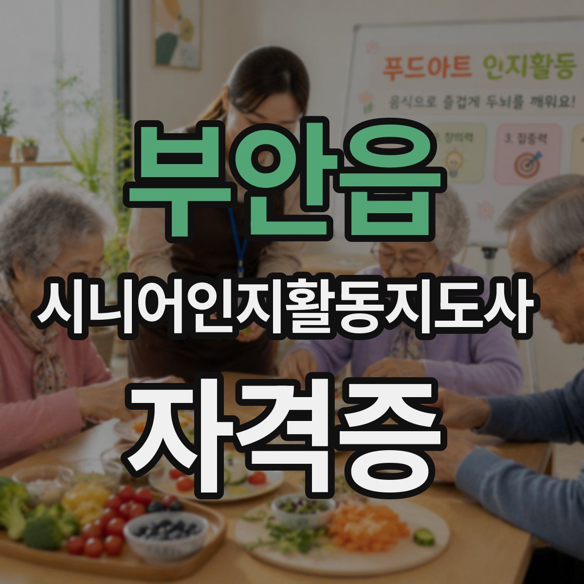 부안읍 시니어인지활동지도사 자격증