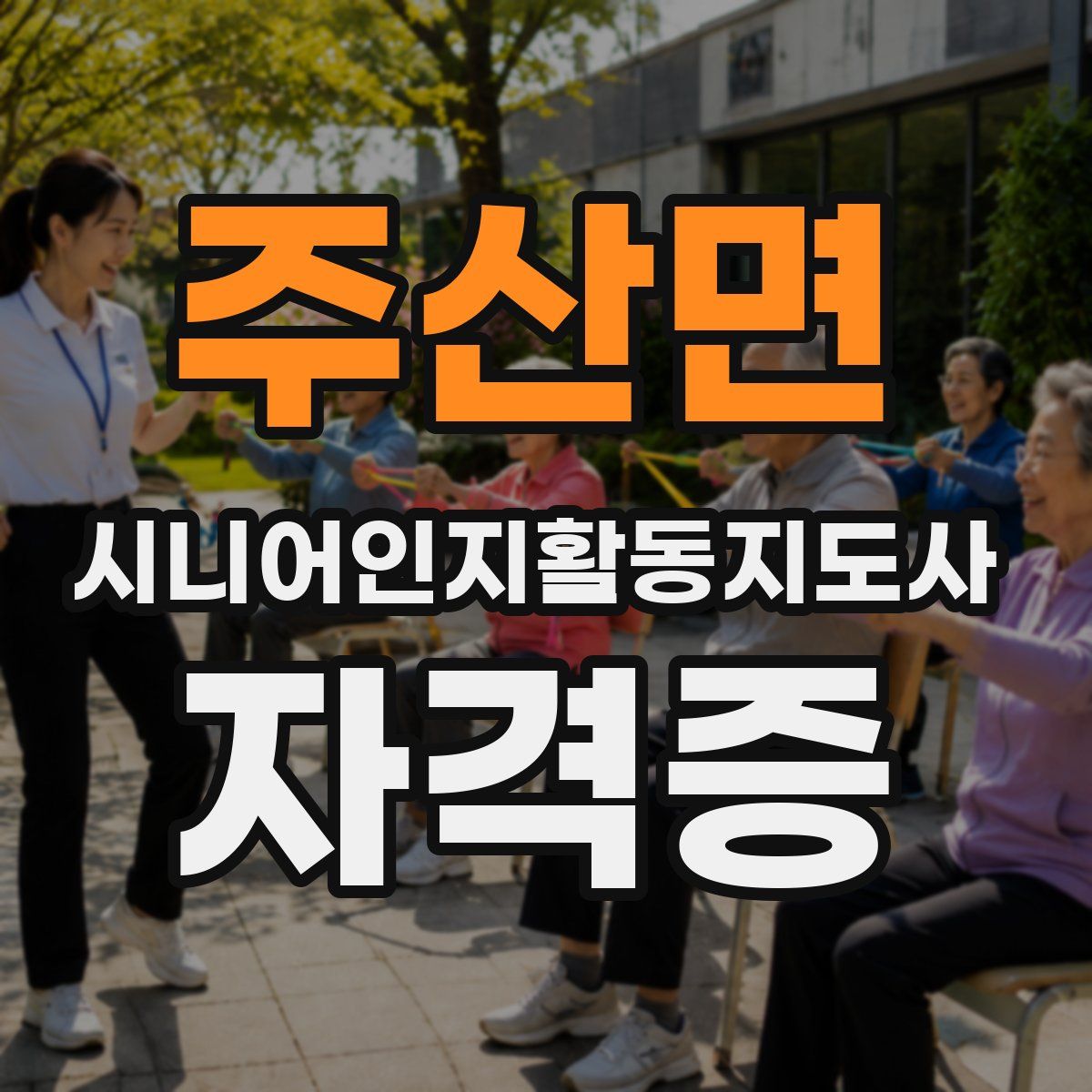 주산면 시니어인지활동지도사 자격증