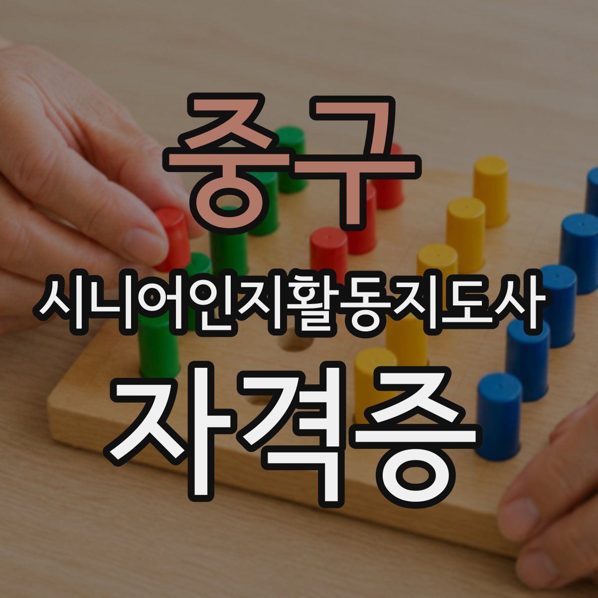 중구 시니어인지활동지도사 자격증