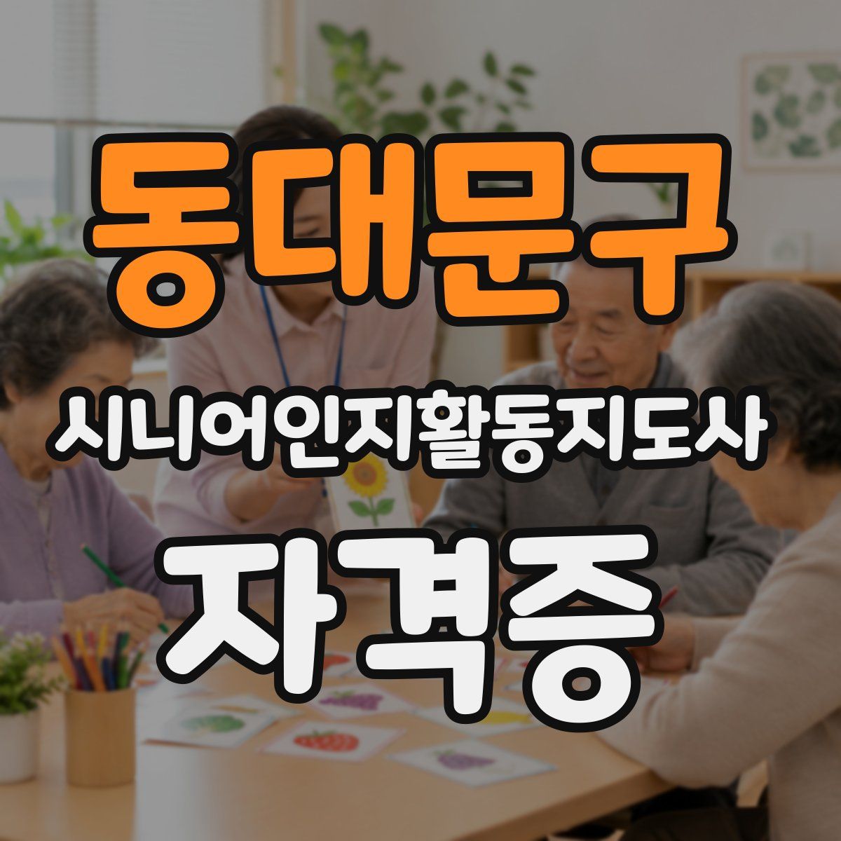 동대문구 시니어인지활동지도사 자격증