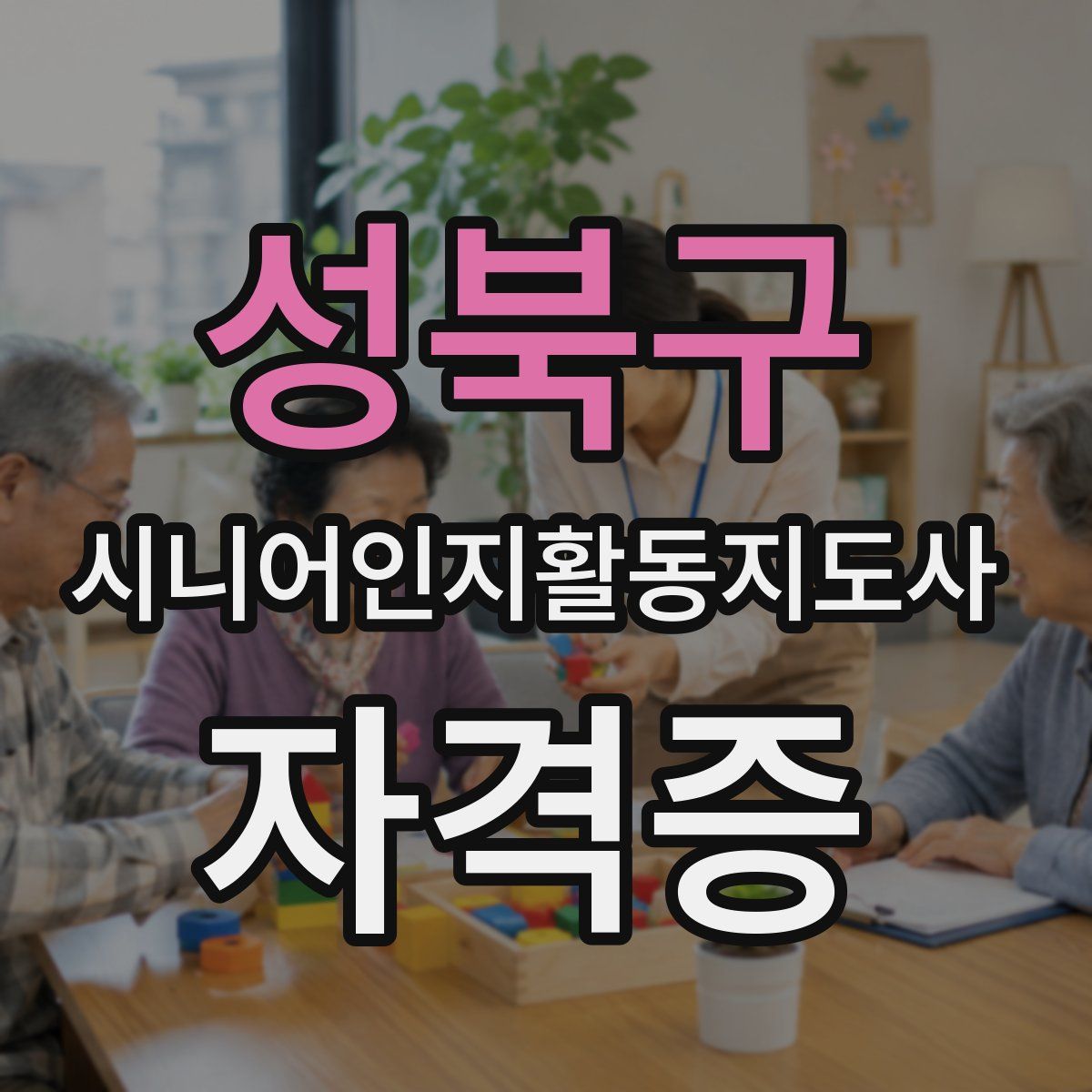 성북구 시니어인지활동지도사 자격증