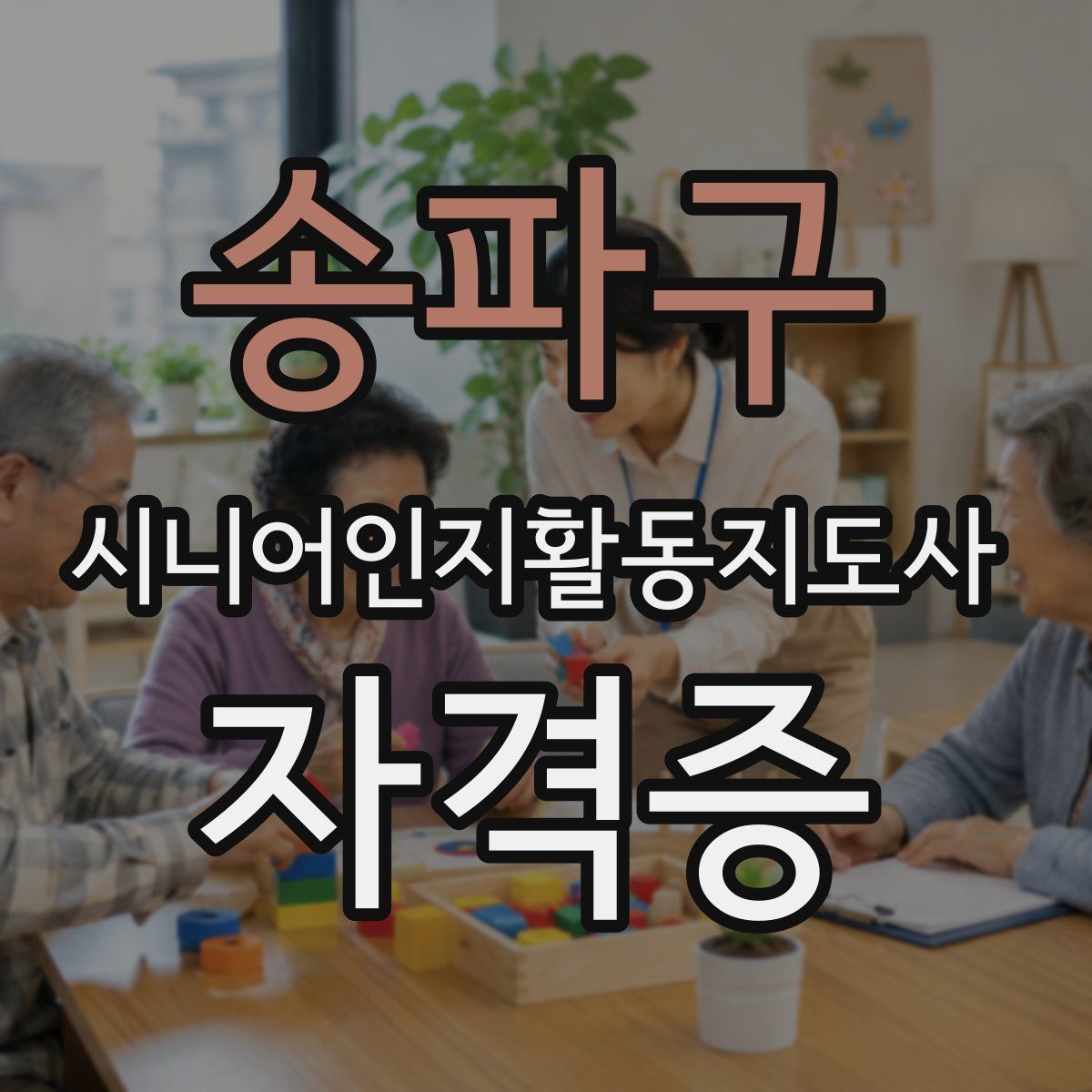 송파구 시니어인지활동지도사 자격증