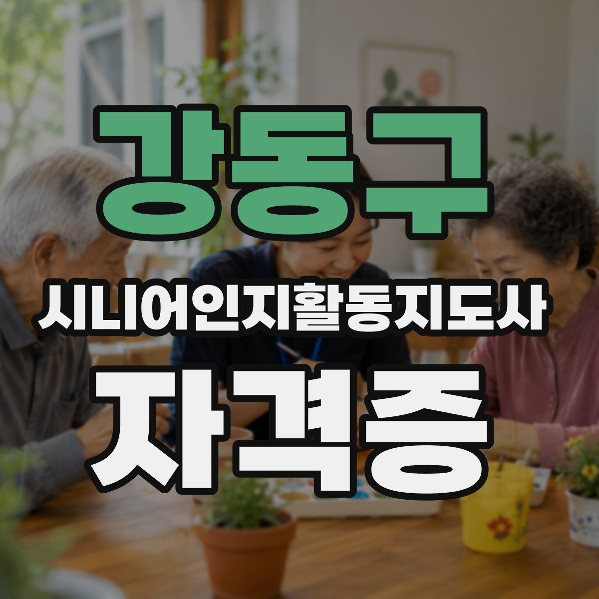 강동구 시니어인지활동지도사 자격증