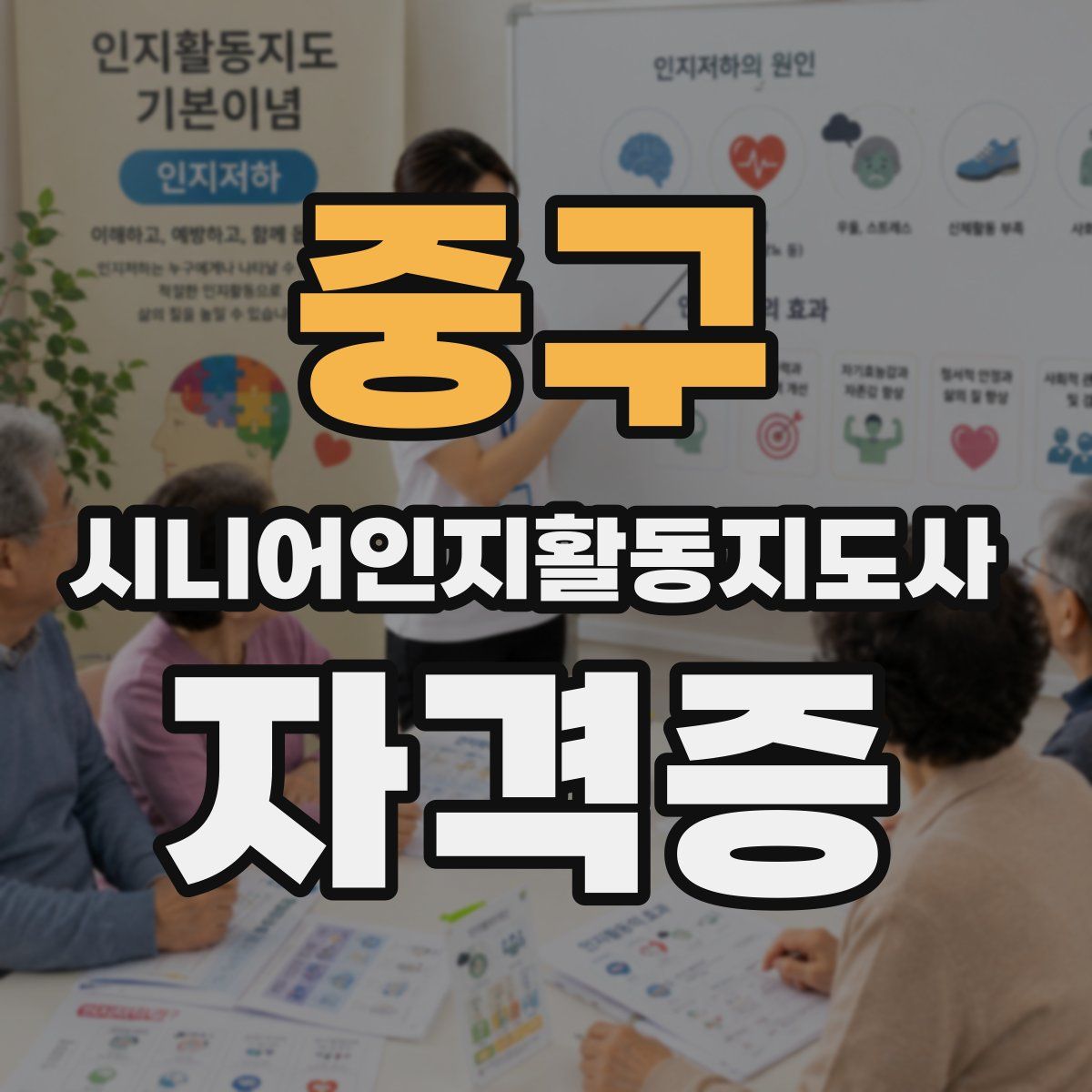 중구 시니어인지활동지도사 자격증