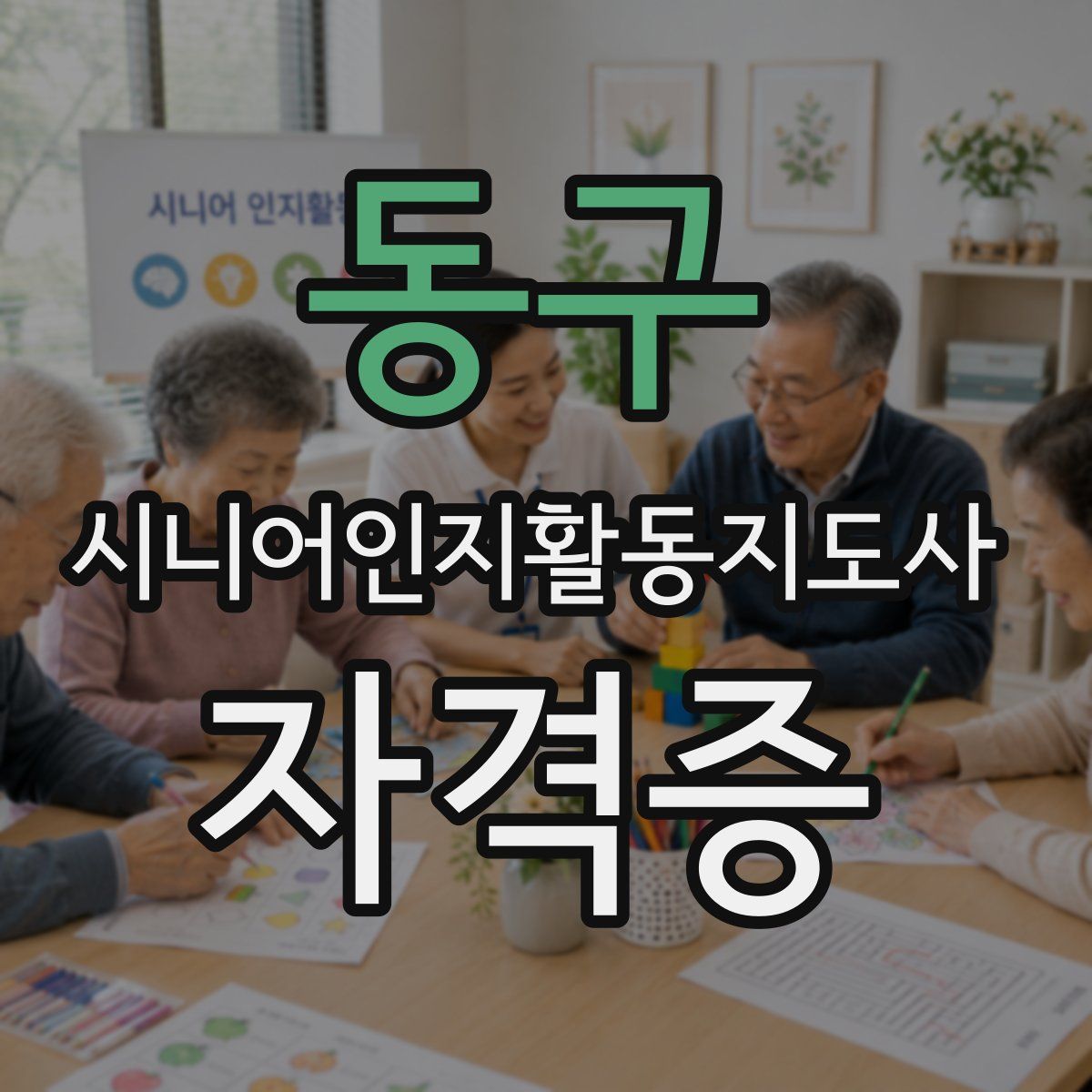 동구 시니어인지활동지도사 자격증