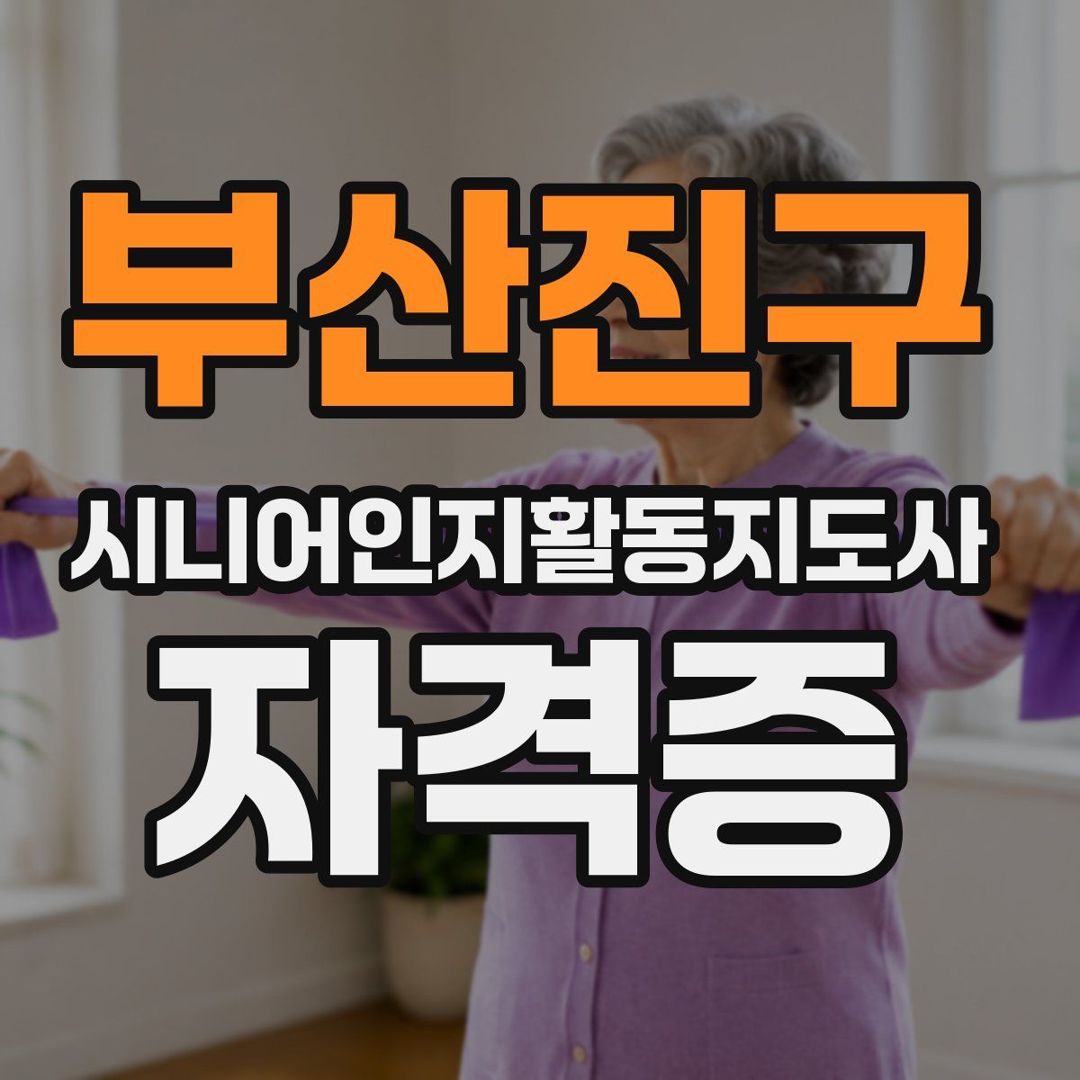 부산진구 시니어인지활동지도사 자격증
